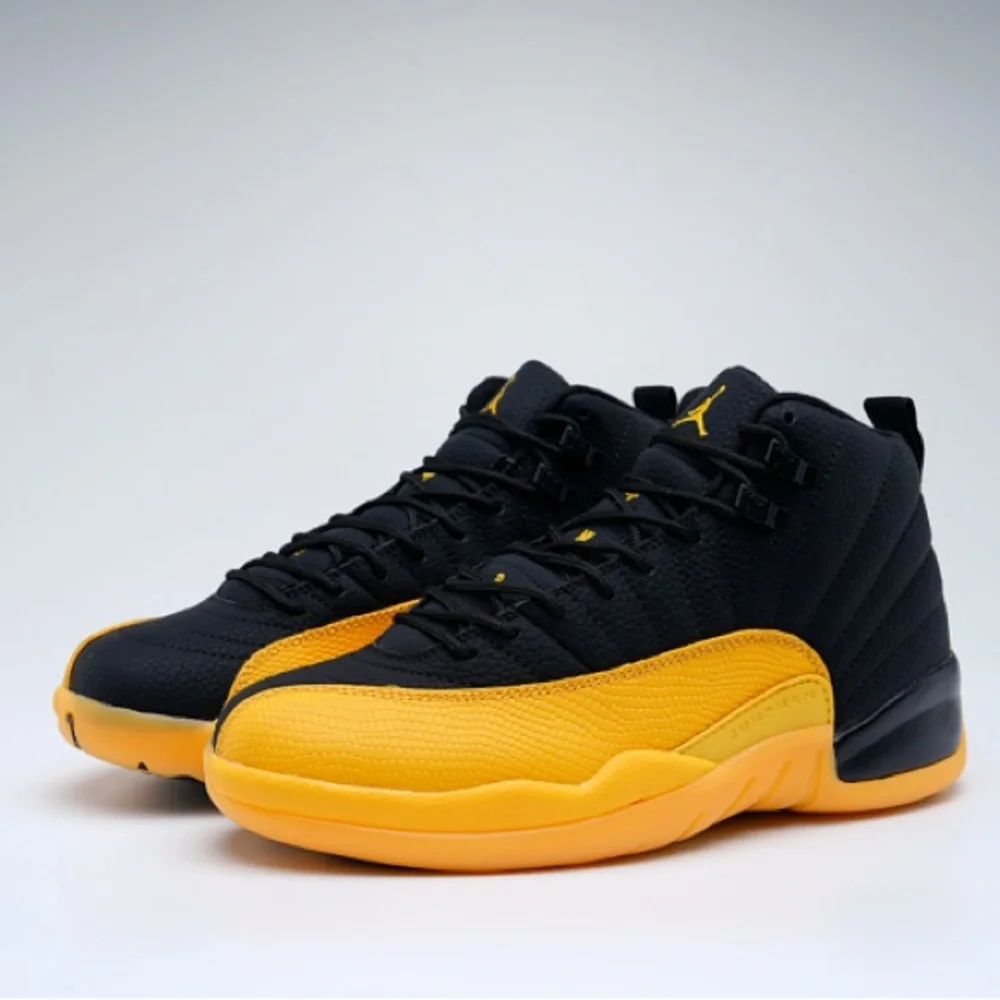 Jordan Men's High-Top Sneakers - Black and Yellow